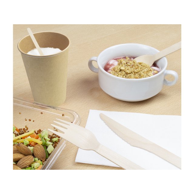 Navaja Madera Canguro 165mm pack 200 piezas biodegradables