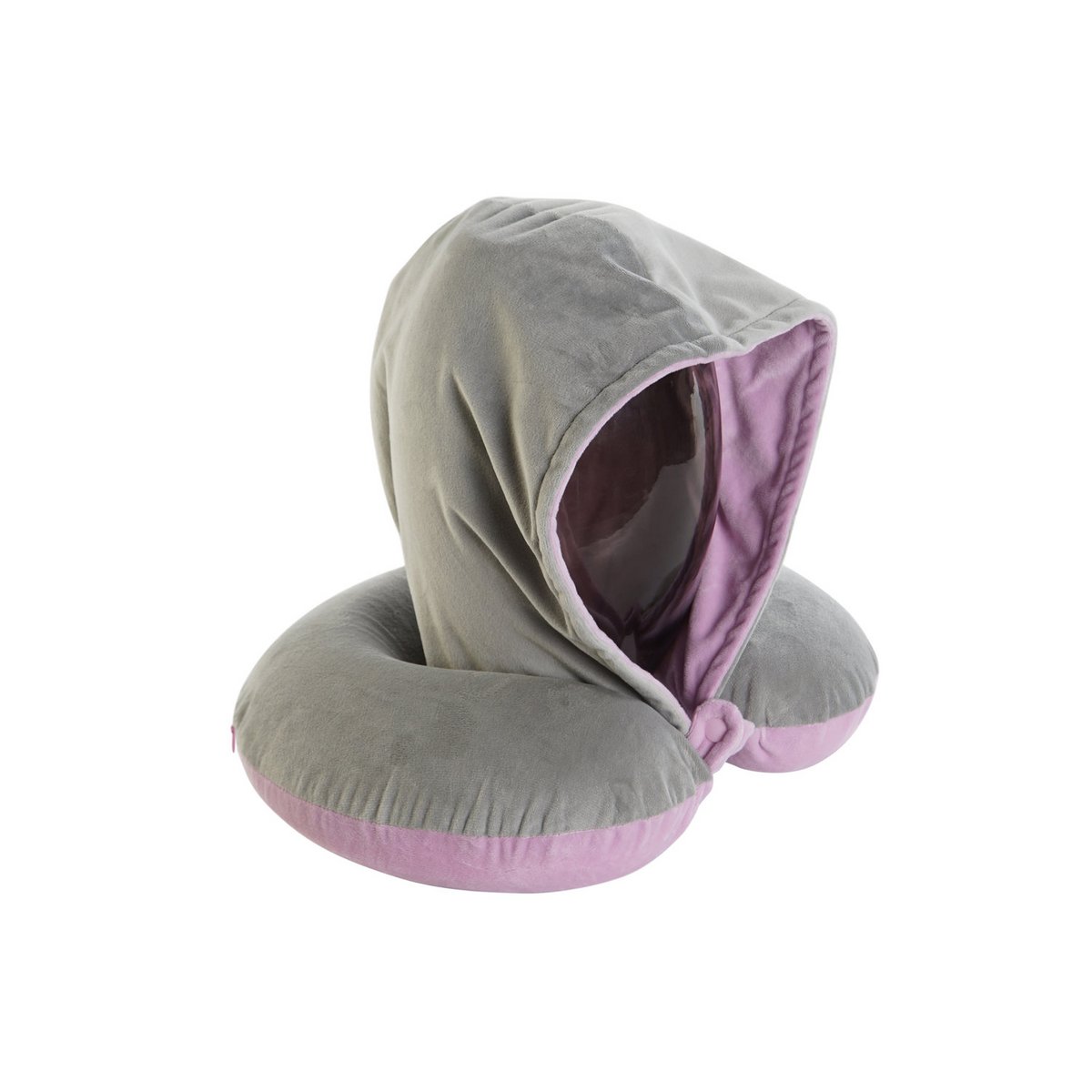 COJIN VIAJE POLIESTER 30X10X32 CAPUCHA ROSA RC208036