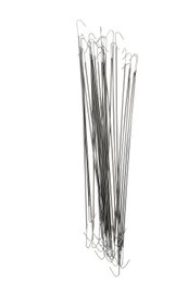 A set of clear glass rods or sticks, arranged in a bundle or spiral formation. The rods appear to be made of transparent glass material, with a smooth and uniform appearance.