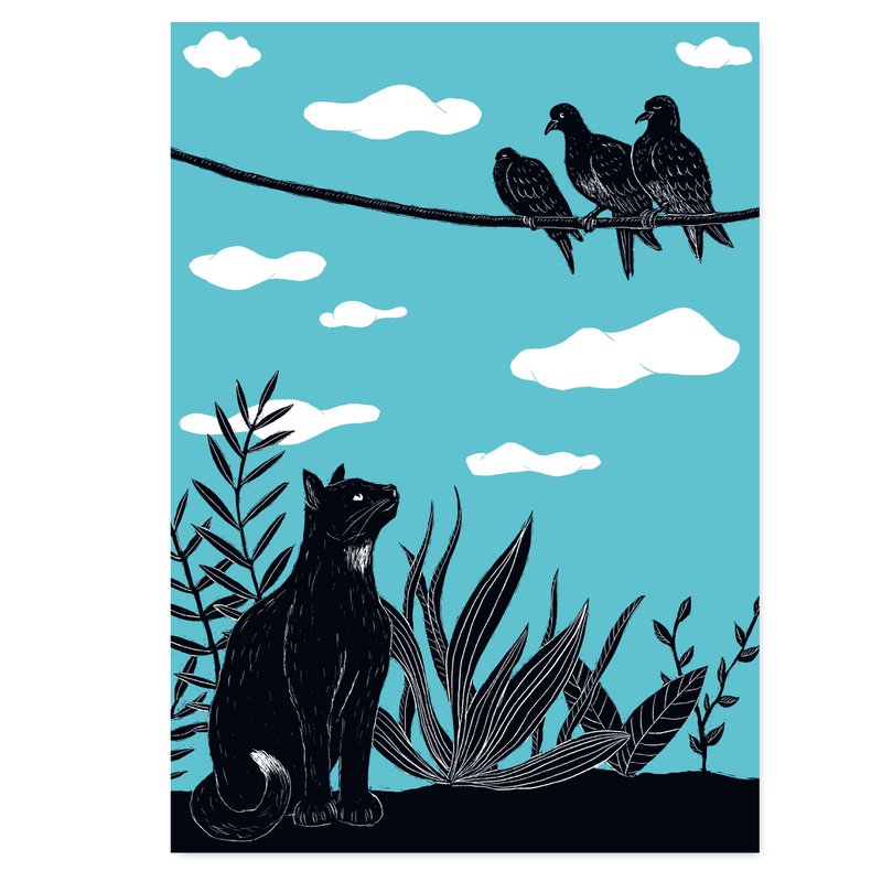 Posters | Cat & Pigeons