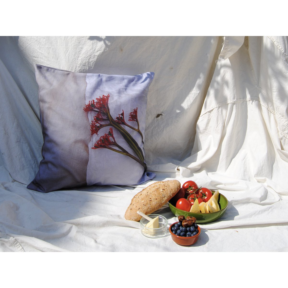 Coral of the Woods - outdoor pillow + filling