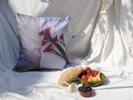 Coral of the Woods - outdoor pillow + filling