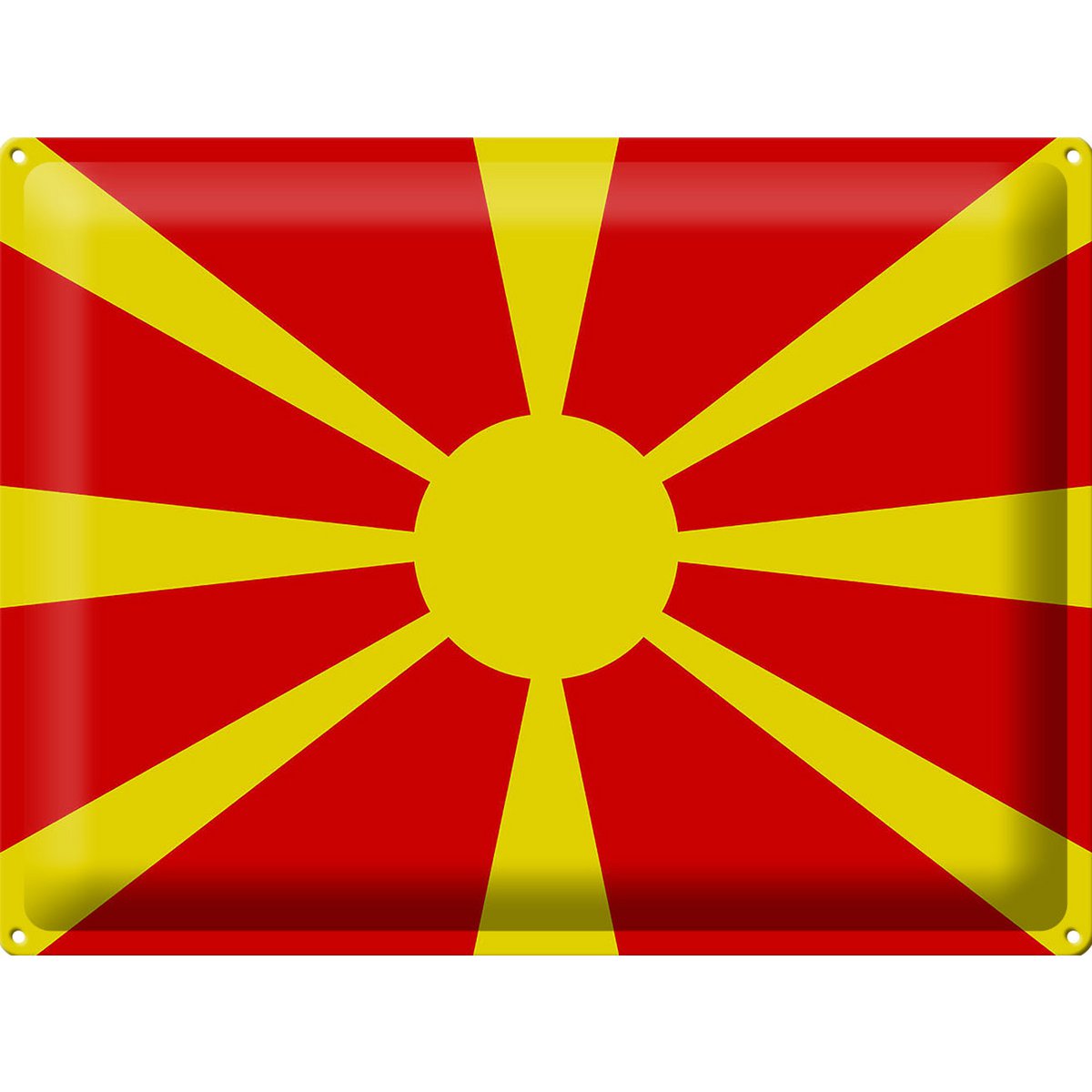 Tin Sign Flag of Macedonia 40x30cm Flag of Macedonia