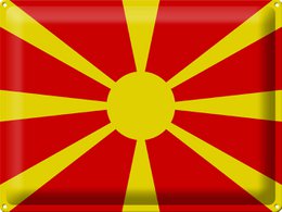 Tin Sign Flag of Macedonia 40x30cm Flag of Macedonia