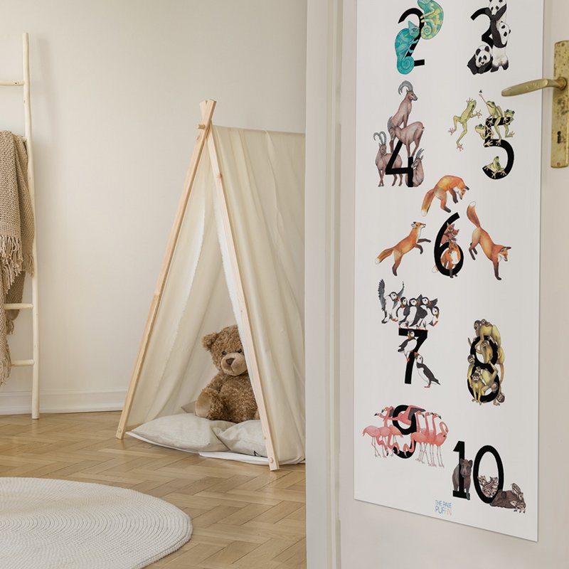 123 poster Animali - Poster porta