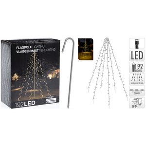 Flagpole Lighting Christmas tree shape 2m