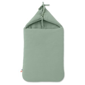 Grünes Babynest aus Bio-Baumwolle