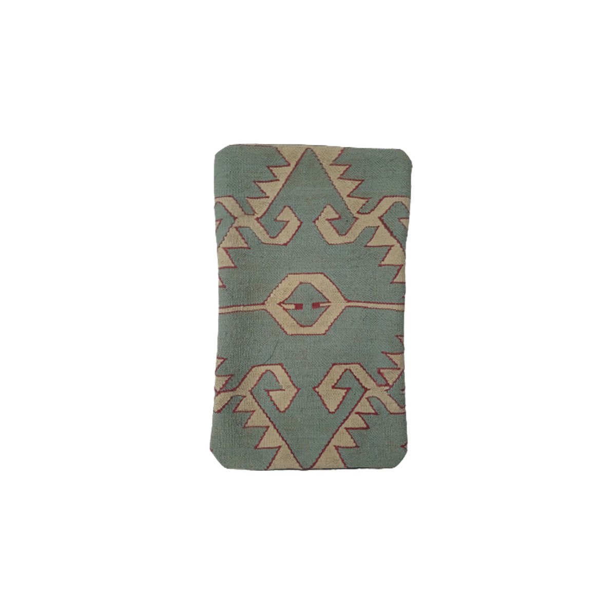 Fodera per cuscino grigio fumo intrecciata a mano Kilim