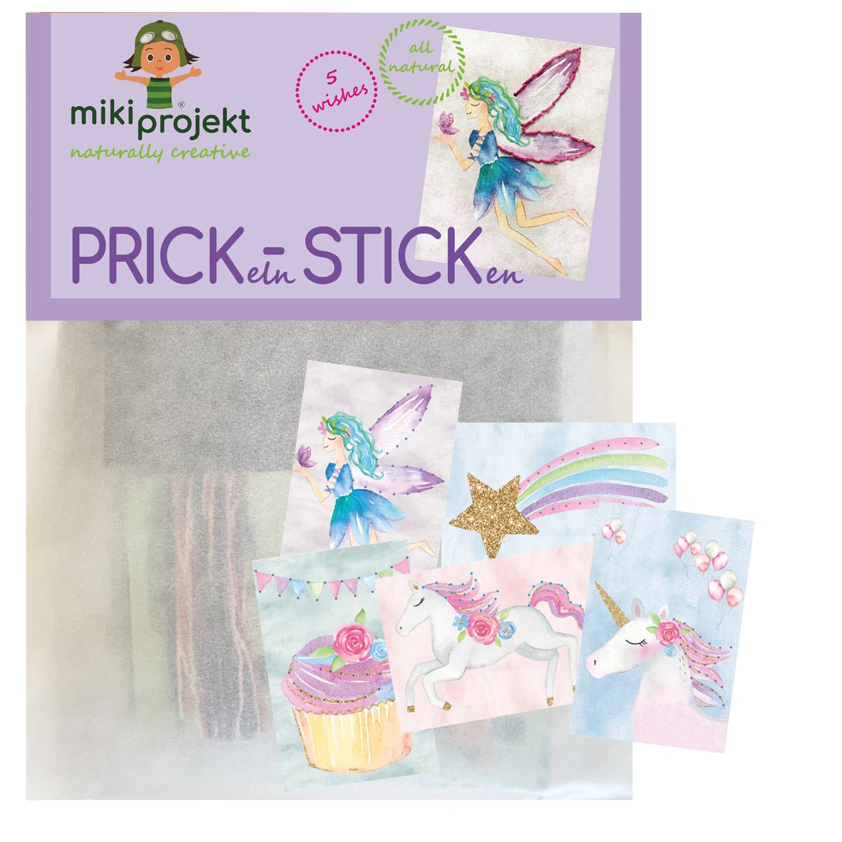 Craft set Prick-Stick 'Wishes' Prickeln + Sticken
