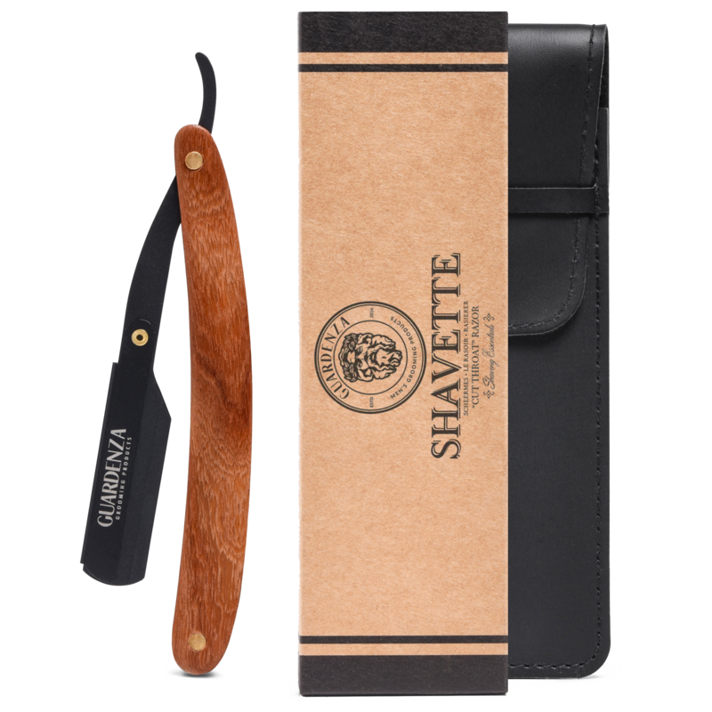 Guardenza Shavette "Cut Throat" barbermaskine (inkl. cover) - lige barbermaskine - barberkniv
