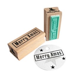 Merry Xmas stempel met kader