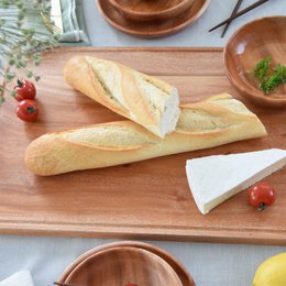 Cutting Board with Groove - Khaya Wood - Hand made - Eco-friendly