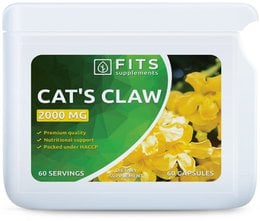 Cat's claw supplement with 2000mg per capsule, 60 capsules per bottle. Herbal supplement made from the bark of the cat's claw plant.