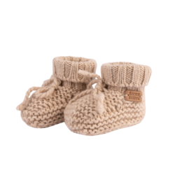 Handknitted cashmere baby booties (0-12 måneder)