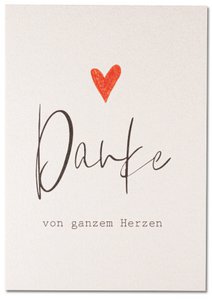 Danke von ganzem Herzen