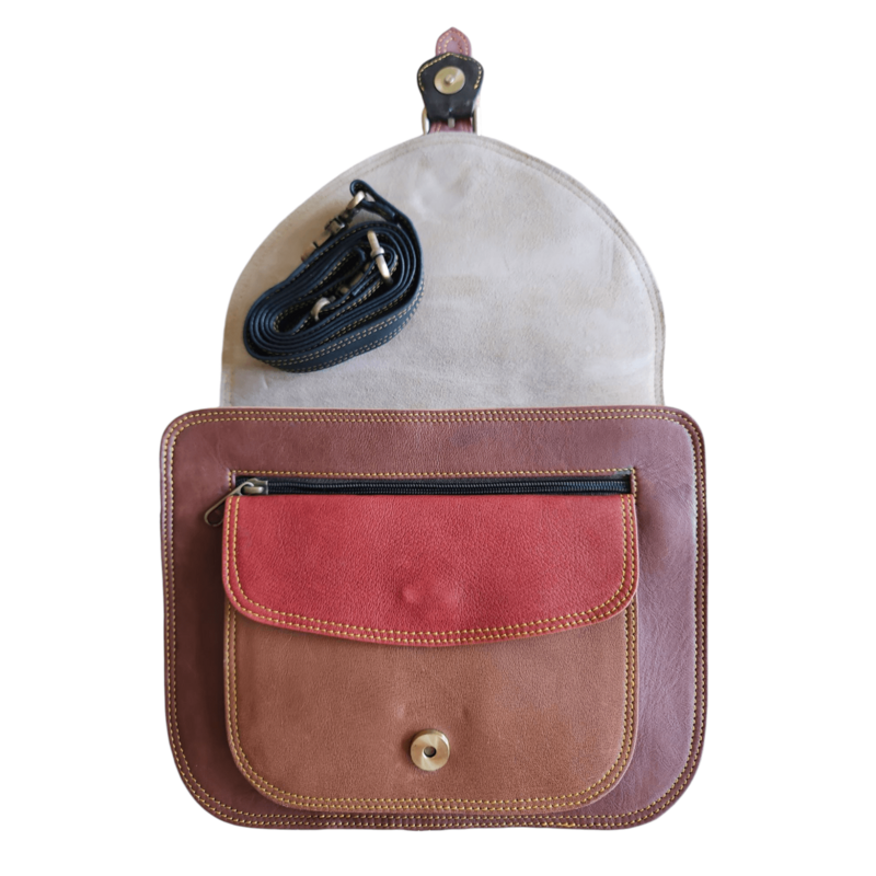 Leather animal print bag Bella Winter
