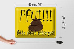 Tin sign note 40x30cm Please dispose of it immediately