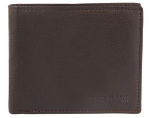 Excellanc genuine leather wallet, landscape format, brown
