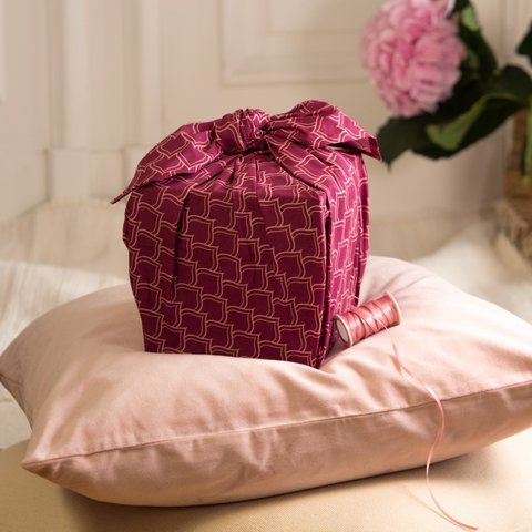 Furoshiki 3 Size Bundle - Single Sided - Burgundy Arches - FabRap