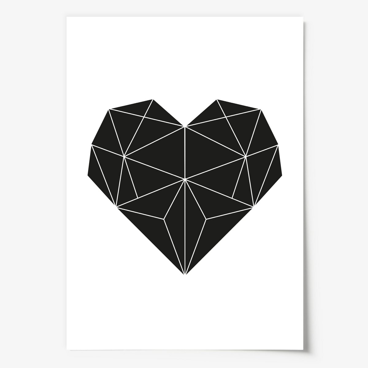 Poster: Geometrisches Herz