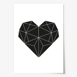 Poster: Geometrisches Herz