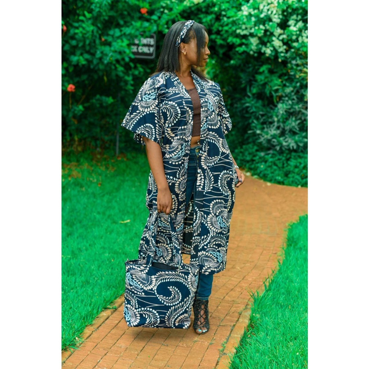 Kitenge - Tote Bag - Navy Beige