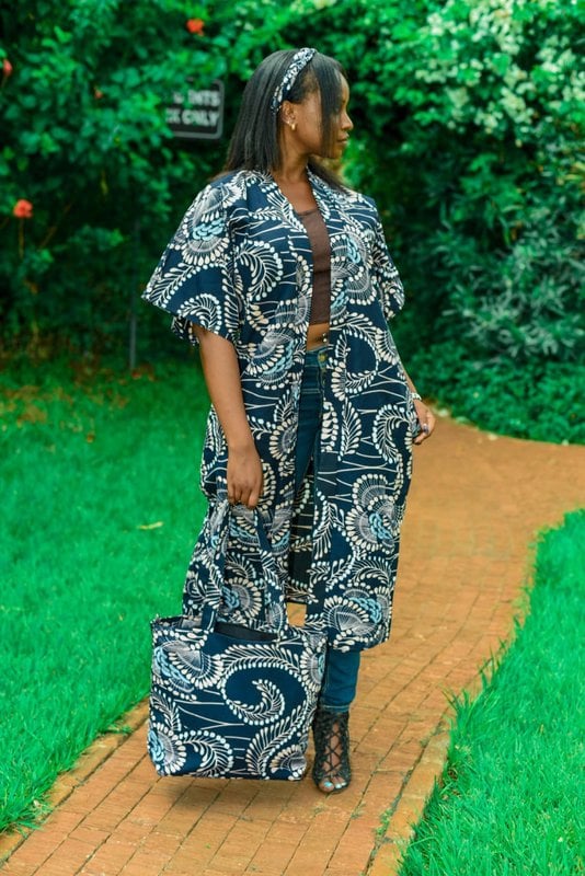 Kitenge - Tote Bag - Navy Beige