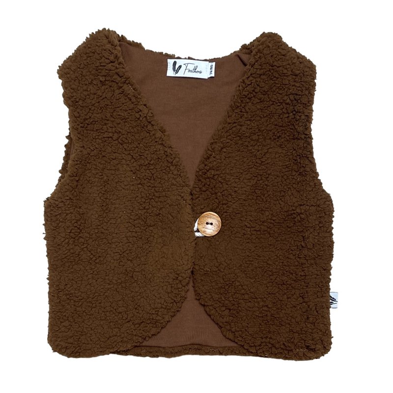 Gilet Teddy marrone