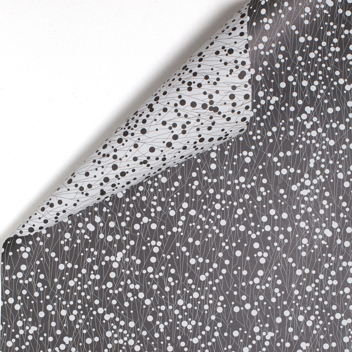 Papel de envoltura blanca negra floral, empaquetado perfectamente para regalos para hombres o como papel para boda para bodas