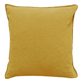 Cushion cover in a solid curry color, available in sizes L and M.