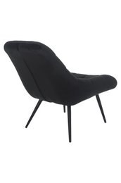 Armchair XXL velvet black metal black