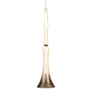 GLSS LONG FLUTE ORN CLR/GLD 33,5CM RELOUS