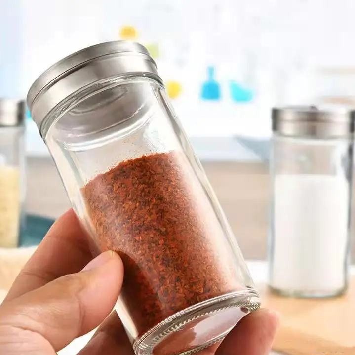 100 ml glass spice container with service holes