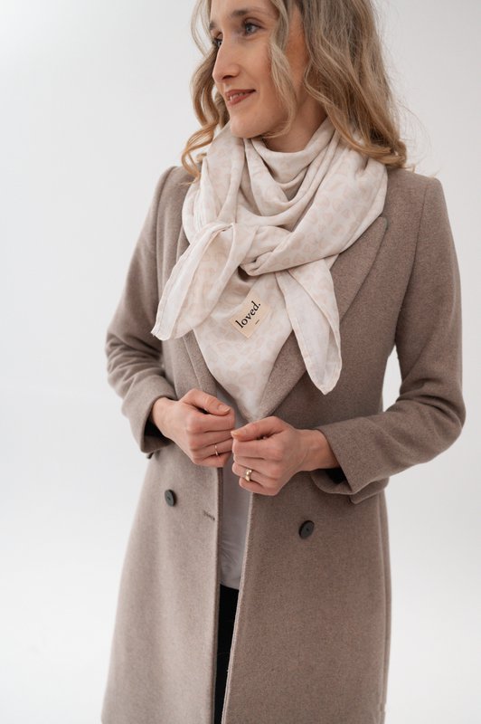 Muslin klud til voksne rose/off white