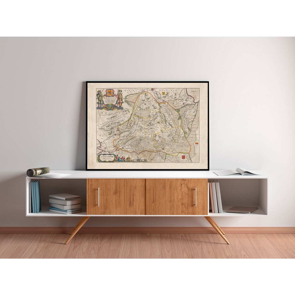 Plakat Historyczna mapa Drenthe - mapa 1642