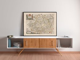 Plakat Historisk kort over Drenthe - Kort 1642