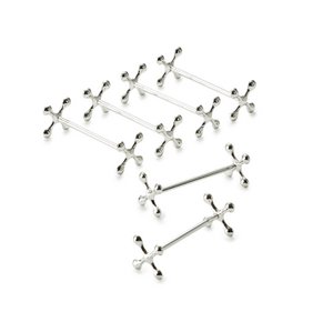 EDZARD Set of 6 Knife rest Knife rest cross, noble silver-plated, tarnish-protected, length 7 cm