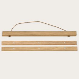 barra magnética para carteles - roble, 31 cm de largo