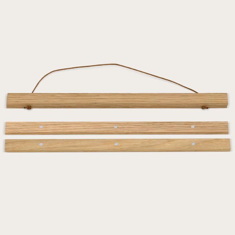 barra magnética para carteles - roble, 31 cm de largo