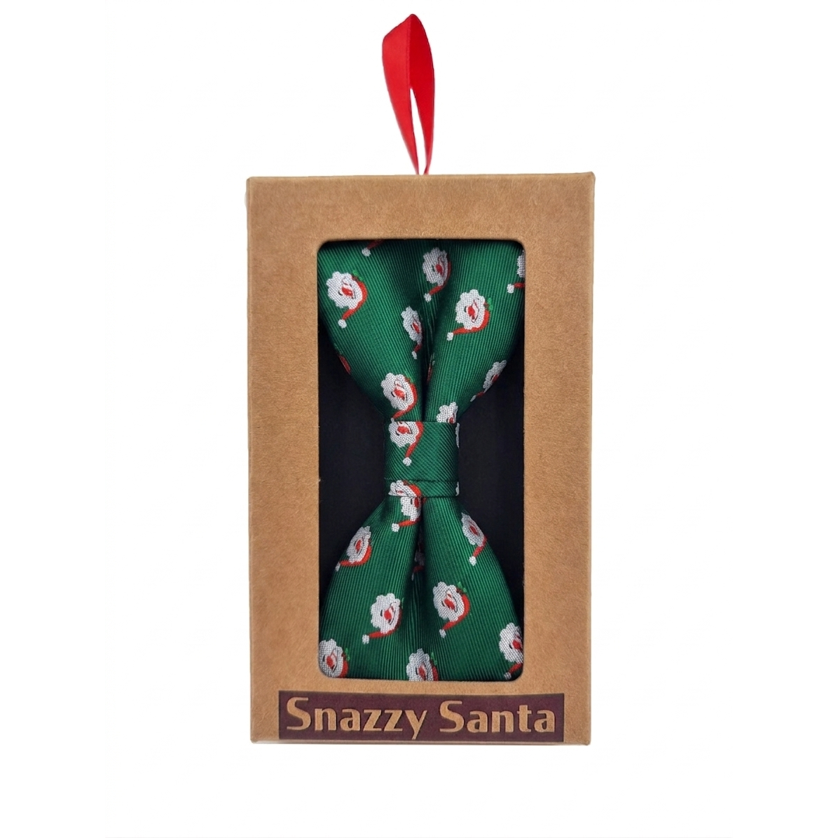 Bowtie - Green with Santa's face