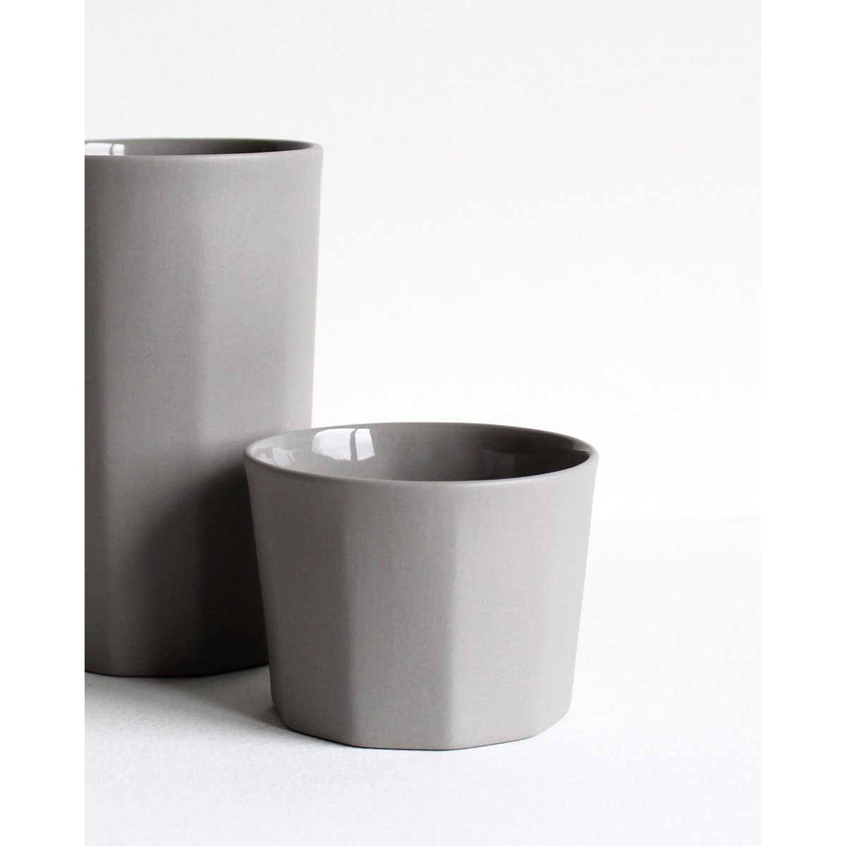 Tazza da cappuccino segmentata | grigio chiaro