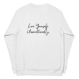 Sweat-shirt bio SELF LOVE Sweat-shirt raglan bio unisexe
