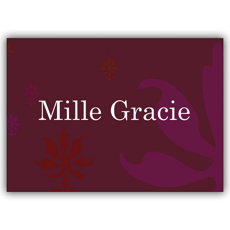 Schöne italienische Dankeskarte "Mille Gracie"