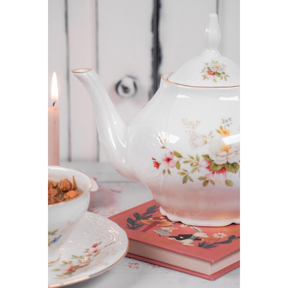 Theepot Engelse tuin 1200 ml Isabelle Rose
