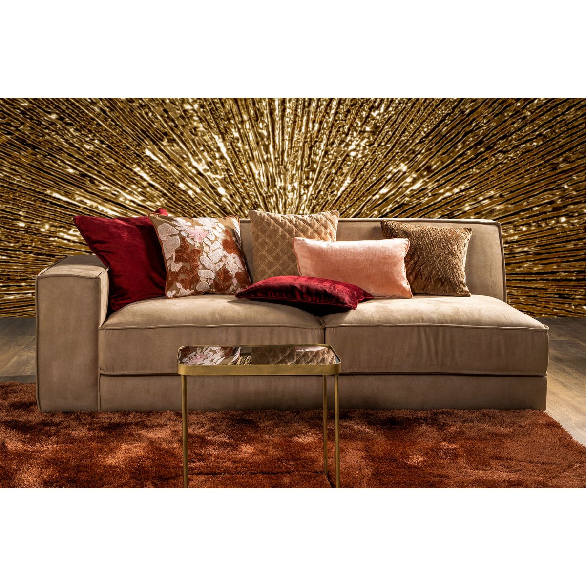 NICOLA | Cushion | 45x45 cm Tobacco Brown | Brown | Hoii | With luxury inner cushion