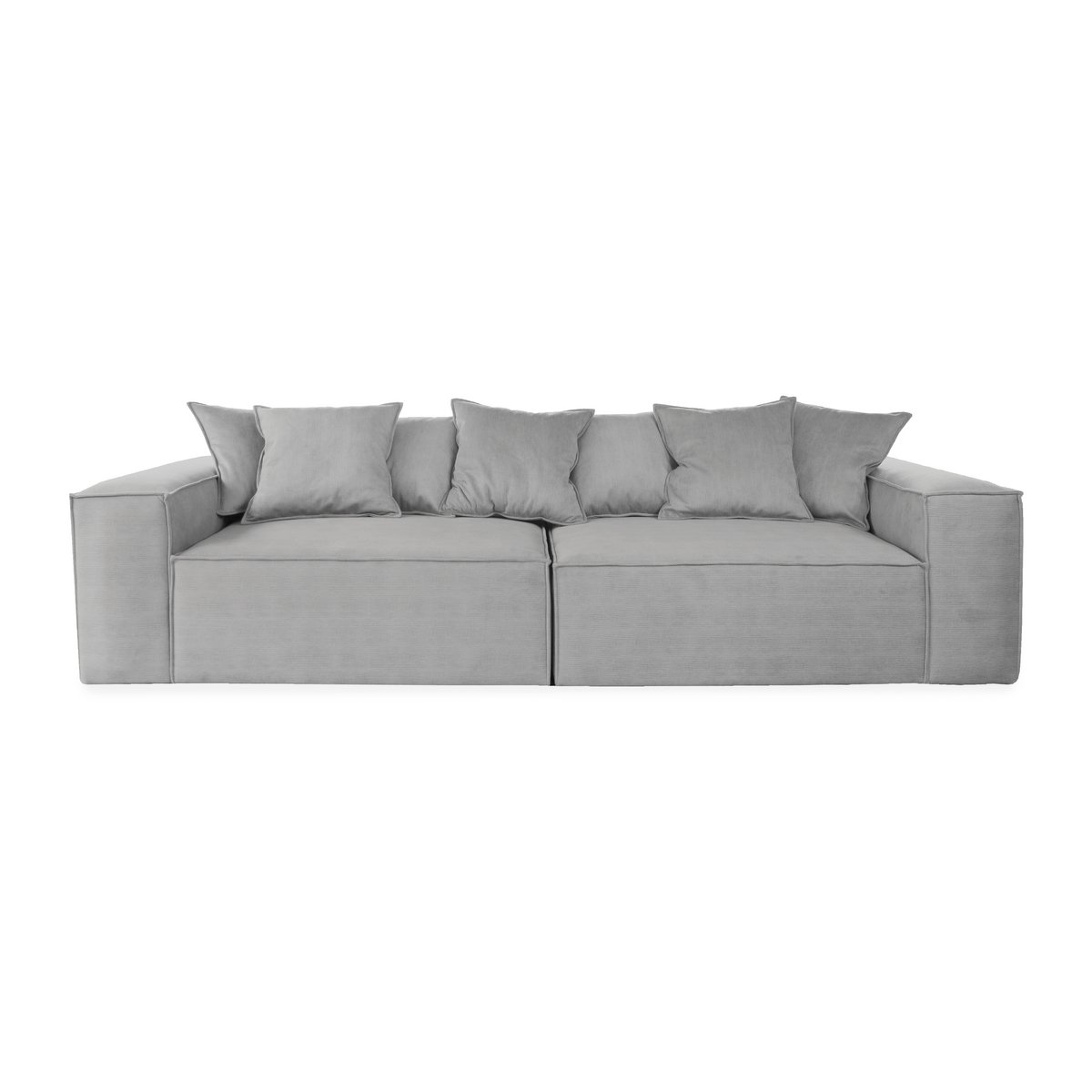 Van Morris 4-seater, Concrete Grey, Exclusive Corduroy from the Belgium company BRUTEX