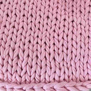 Chunky Knit Blanket Juna Chunky Knit, vegan, pink