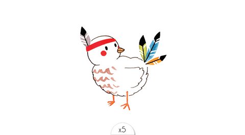 Temporary tattoo: Indian bird