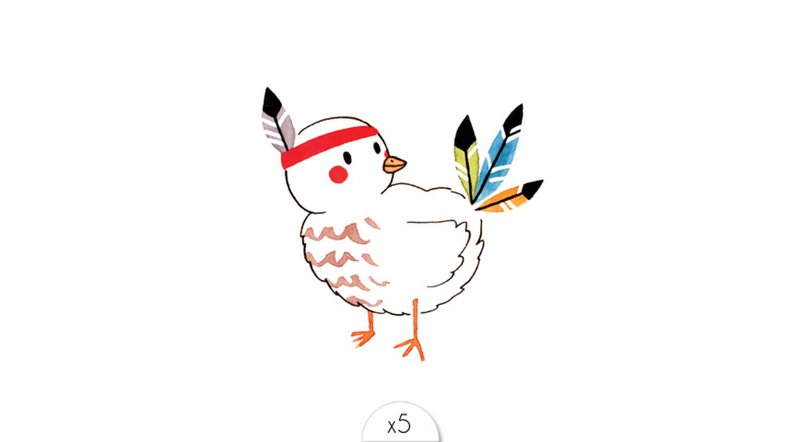 Temporary tattoo: Indian bird
