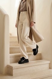 ODDA ALIAS BLACK – Grobe Leder-Loafer mit Plateausohle